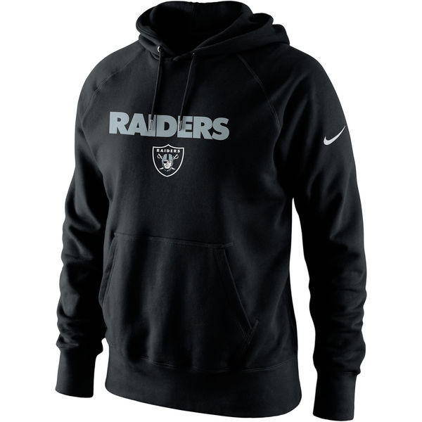 Men Oakland Raiders Nike Lockup Pullover Hoodie Black